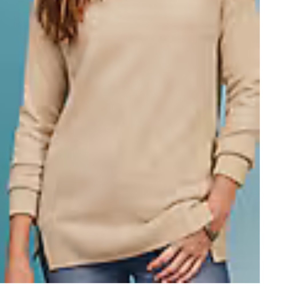 J. Jill Classic Tan Crew Neck Sweater